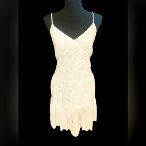 Spaghetti strap white Michael Kors eyelet dress